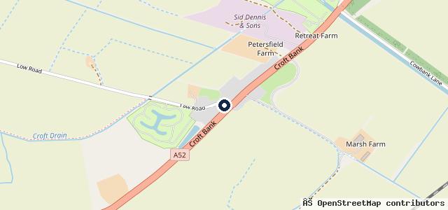 Map showing the location of Lomax Corner Garage