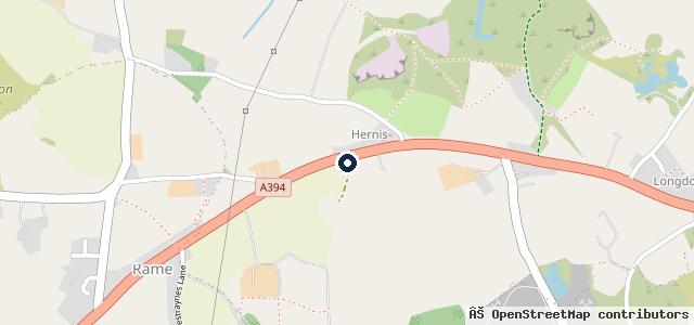 Map showing the location of Cornwall Autogas & MOT Centre