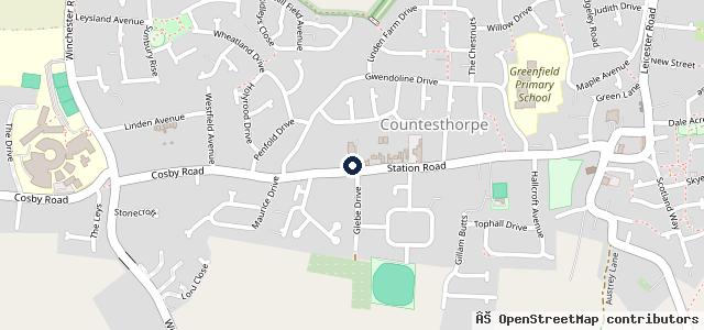 Map showing the location of Countesthorpe MOT Test Centre