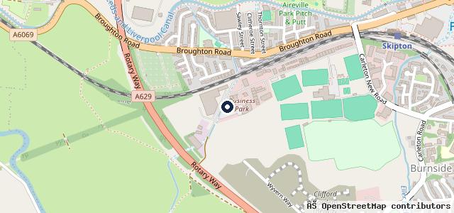 Map showing the location of Craven MOT Centre