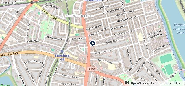 Map showing the location of Craven Park MOT Centre