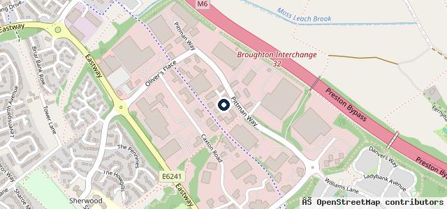 Map showing the location of CVM (Preston) Ltd.