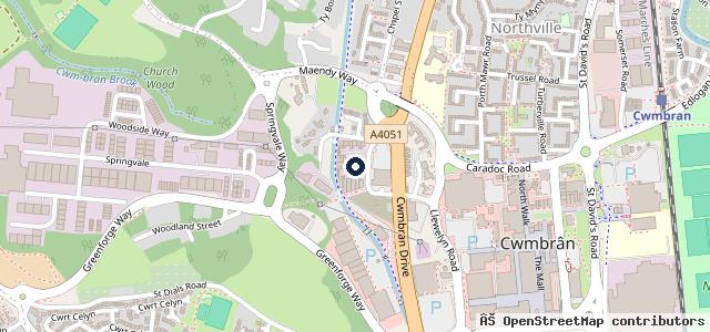 Map showing the location of Cwmbran Tuning & Service Centre Ltd