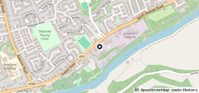 Map showing the location of Dee Garage