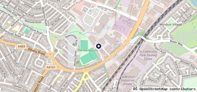 Map showing the location of Dominion Garage