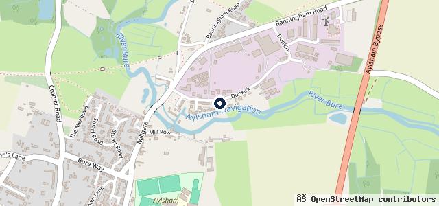 Map showing the location of Dunkirk Garage