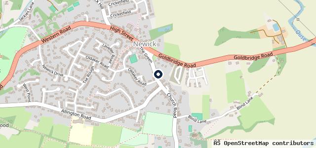 Map showing the location of P & K Autos