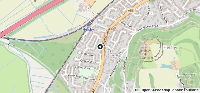 Map showing the location of Helsby MOT and Service Centre Limited