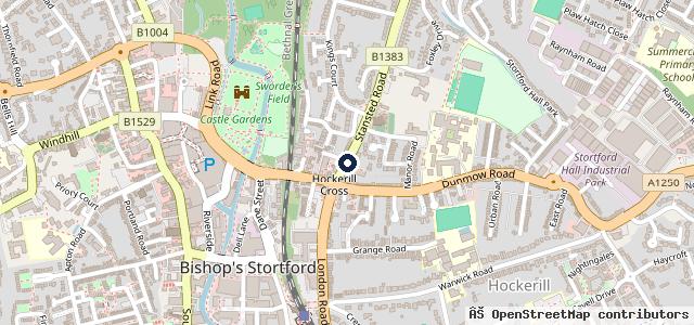 Map showing the location of Mercedes-Benz of Bishop's Stortford