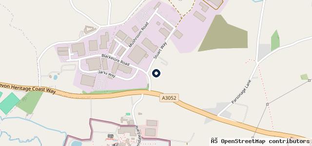 Map showing the location of Stuarts Truck and Bus
