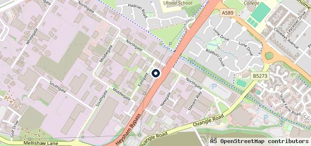 Map showing the location of Forestgate MOT Centre