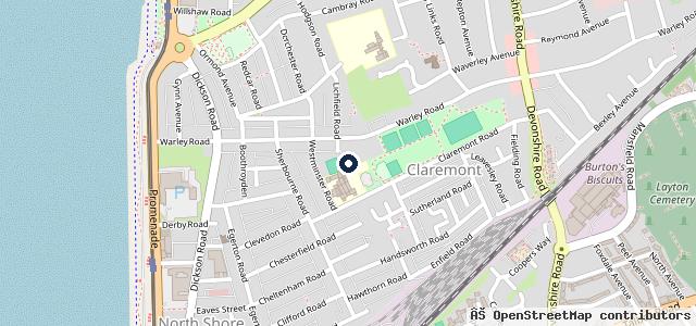 Map showing the location of Fox's Garage