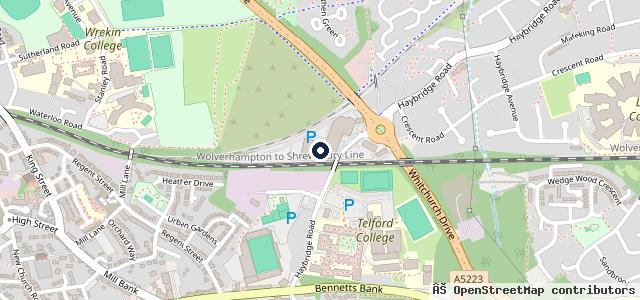 Map showing the location of Furrows Ford Telford