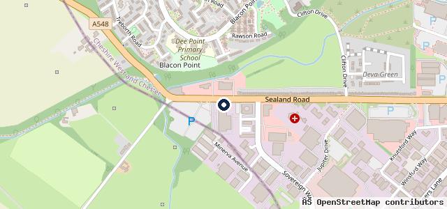 Map showing the location of Group 1 Volkswagen Chester