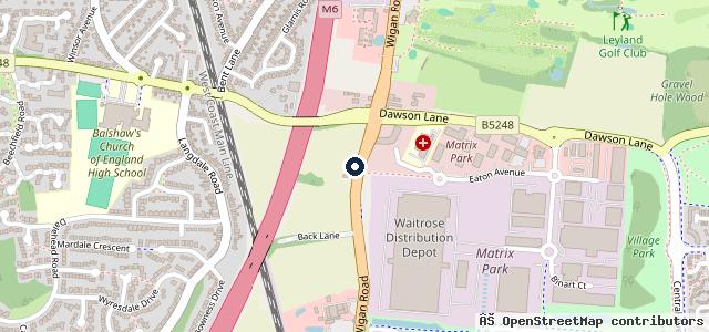 Map showing the location of Michael Theobald Garage