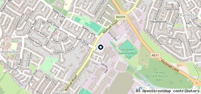 Map showing the location of Halfords Autocentre