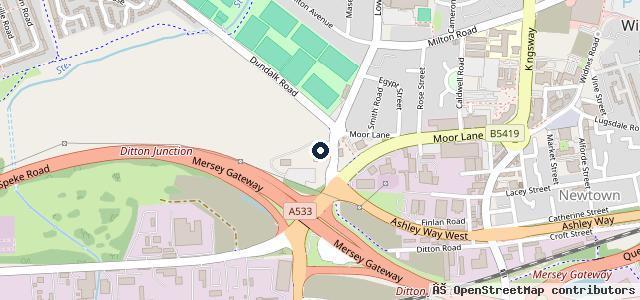 Map showing the location of Halton Borough Council MOT Testing Station