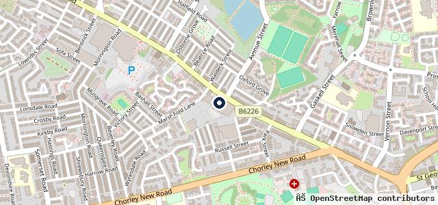 Map showing the location of Heaton MOT and Service Bolton