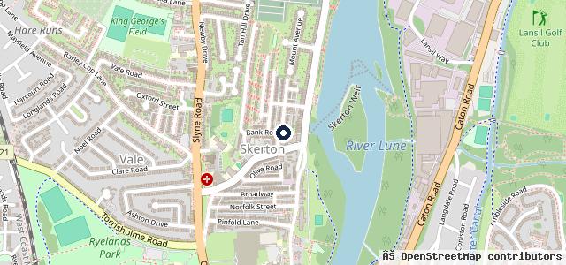 Map showing the location of J Howard MOT Centre