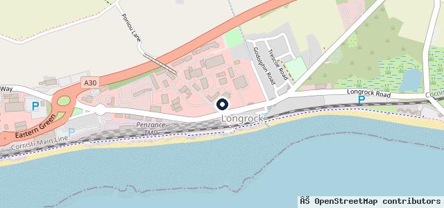Map showing the location of Citroën Trelawny - Penzance