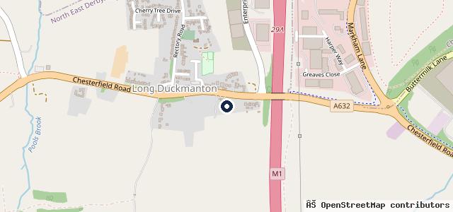 Map showing the location of Duckmanton Test Centre