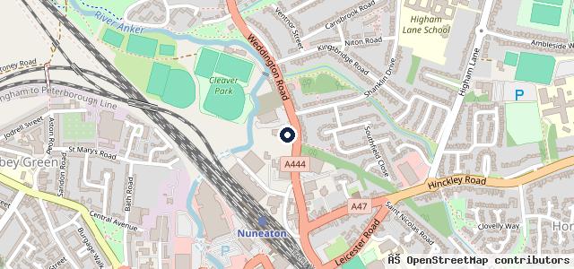 Map showing the location of Anker Service Station