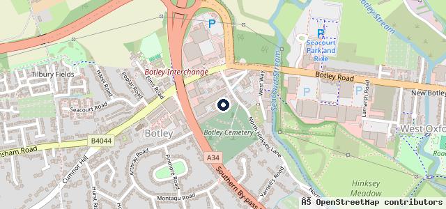 Map showing the location of North Hinksey Garage - Service Centre