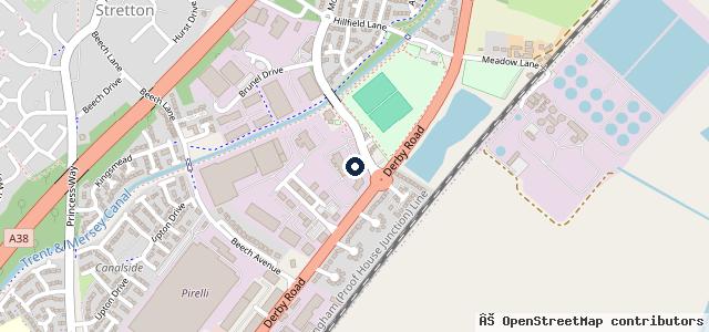 Map showing the location of Arnold Clark Burton upon Trent Motorstore