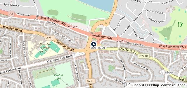 Map showing the location of Bexley Audi