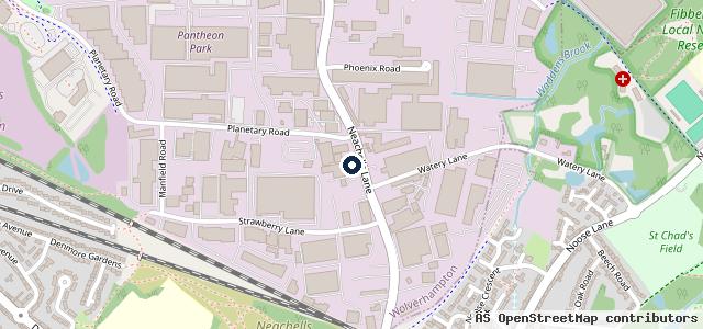 Map showing the location of Greenhous DAF Wolverhampton