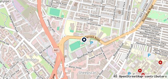 Map showing the location of Leeds Tyres Barrack Road LS7 4AB