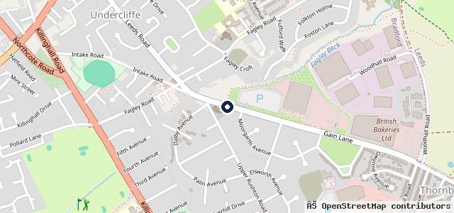 Map showing the location of Gain Lane Motors