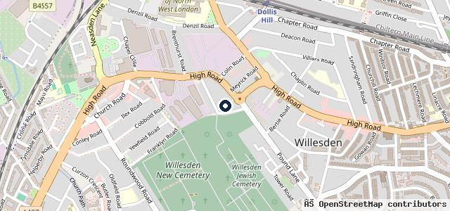 Map showing the location of Barry's Garage