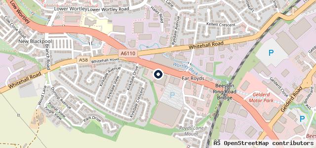 Map showing the location of Bentley Leeds
