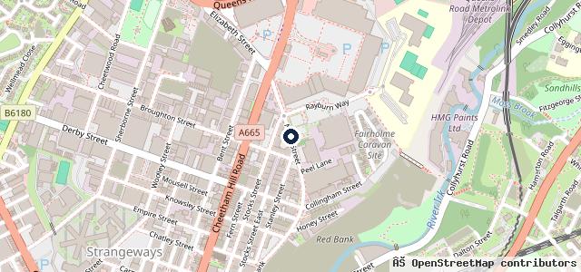 Map showing the location of North Street MOT