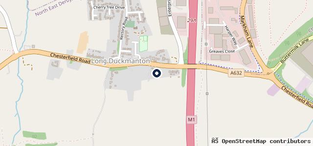Map showing the location of Duckmanton Test Centre