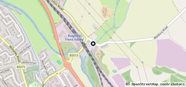 Map showing the location of Bouden Motors Rugeley