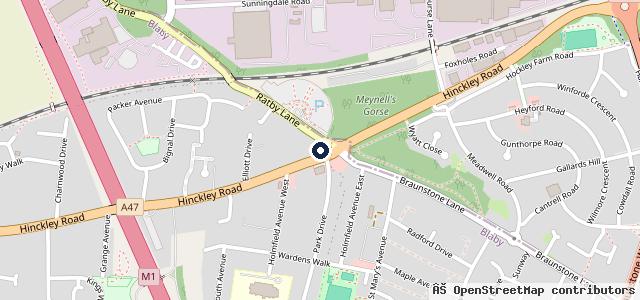 Map showing the location of Big Car World - Braunstone