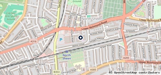 Map showing the location of Richmond Service Centre