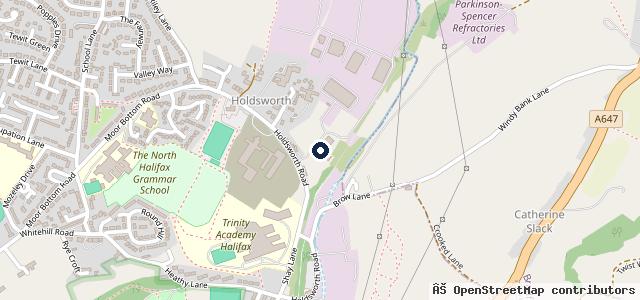 Map showing the location of Holmfield MOT & Repairs