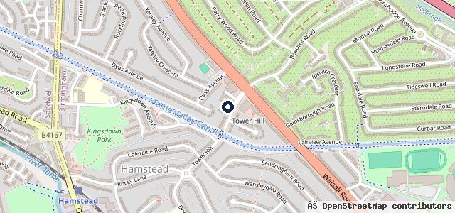 Map showing the location of Towerhill MOT Centre