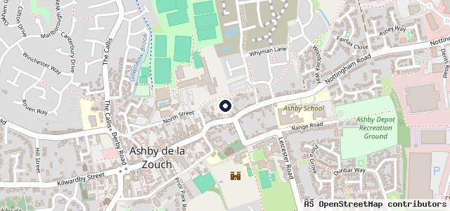 Map showing the location of Castle Garage (Ashby) LTD - Wood Street