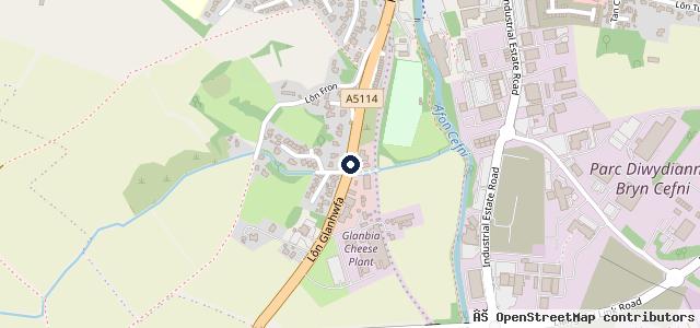 Map showing the location of Cefni Service And Mot Centre