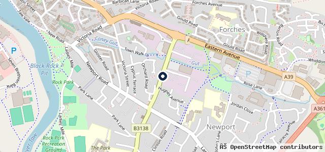 Map showing the location of County Garage Group Barnstaple