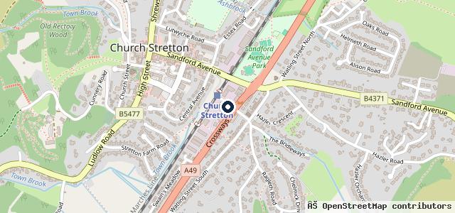 Map showing the location of Church Stretton Motor Cycles