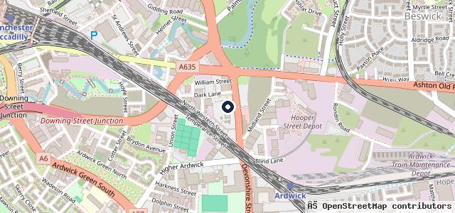 Map showing the location of Brayley Nissan Manchester