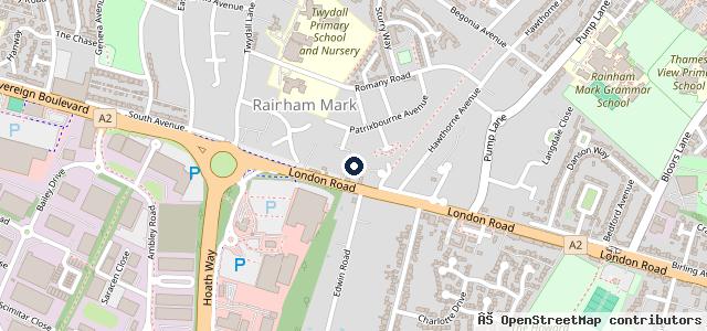 Map showing the location of Watling Tyres - Rainham