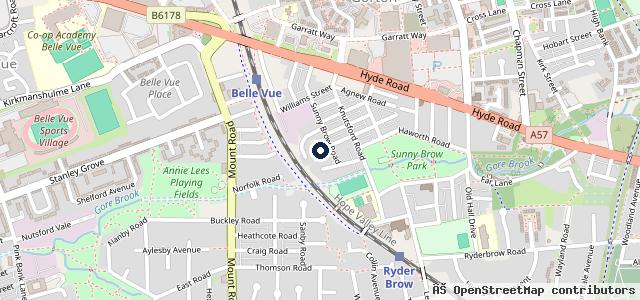 Map showing the location of Dial a Mechanic - Car repair service in Manchester