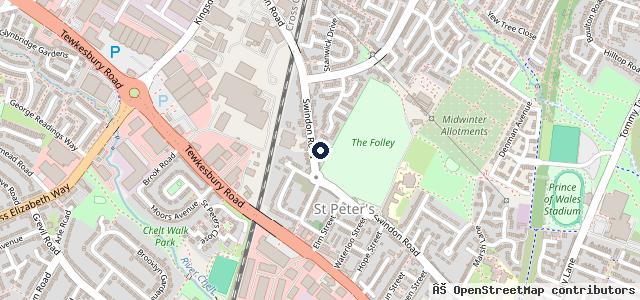 Map showing the location of Ebdons of Cheltenham