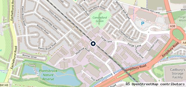 Map showing the location of Boughtons Body Shop Services